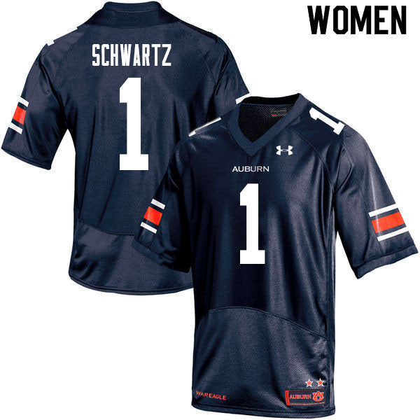 Women #1 Anthony Schwartz Auburn Tigers College Football Jerseys Sale-Navy
